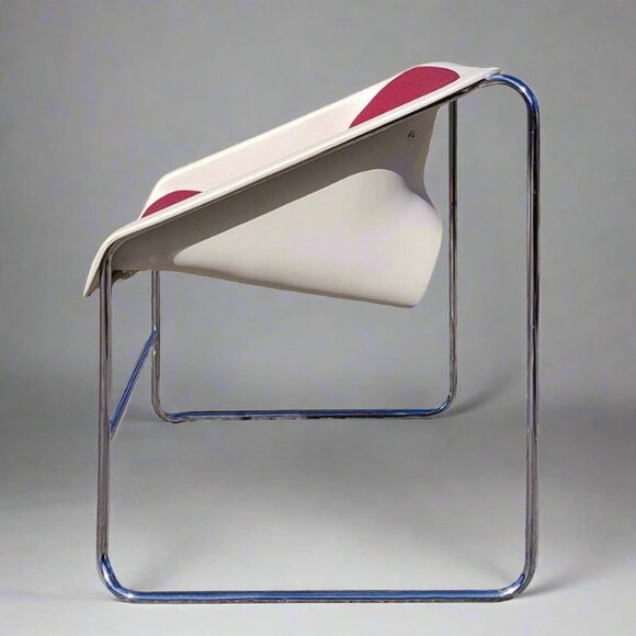 1976 Gorgeous Pair of Two Lotus Stackable Chairs by Paul Boulva for Artopex. - Picture 7 of 9